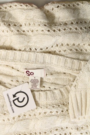 Дамски пуловер So, Размер S, Цвят Екрю, Цена 15,95 лв.
