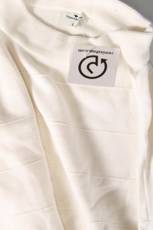 Γυναικείο πουλόβερ Tom Tailor, Μέγεθος L, Χρώμα Λευκό, Τιμή 13,19 €