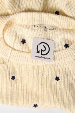 Γυναικείο πουλόβερ Uttam Boutique, Μέγεθος M, Χρώμα Εκρού, Τιμή 9,87 €