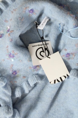 Дамски пуловер Zara, Размер M, Цвят Син, Цена 20,46 лв.