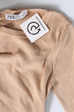 Дамски пуловер Zara, Размер S, Цвят Бежов, Цена 14,04 лв.