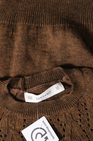 Pulover de femei Zara Knitwear, Mărime M, Culoare Maro, Preț 48,85 Lei