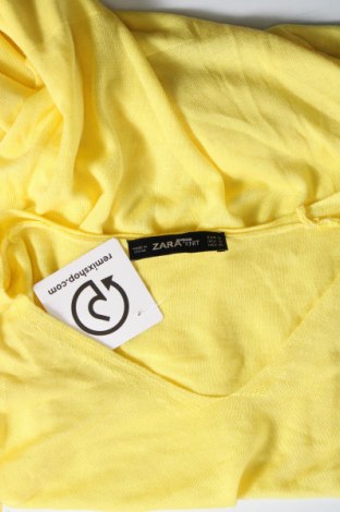 Дамски пуловер Zara Knitwear, Размер S, Цвят Жълт, Цена 14,04 лв.