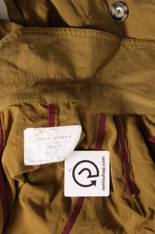 Дамски шлифер Zara, Размер L, Цвят Зелен, Цена 27,50 лв.