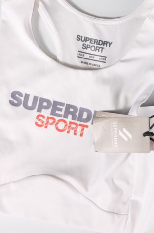 Damen Sporttop Superdry, Größe M, Farbe Weiß, Preis 15,31 €
