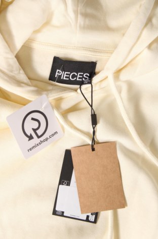 Γυναικείο φούτερ Pieces, Μέγεθος L, Χρώμα Εκρού, Τιμή 11,62 €