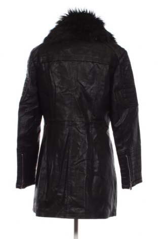Дамско кожено яке, Размер XXL, Цвят Черен, Цена 29,40 лв.