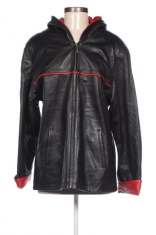 Дамско кожено яке, Размер XL, Цвят Черен, Цена 101,65 лв.