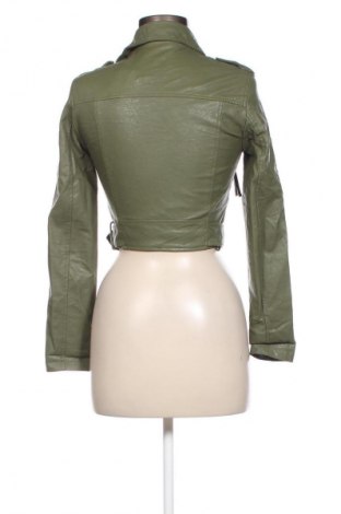 Damen Lederjacke Bershka, Größe XS, Farbe Grün, Preis € 34,10