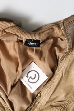 Dámska kožená bunda  Colours Of The World, Veľkosť S, Farba Béžová, Cena  15,28 €