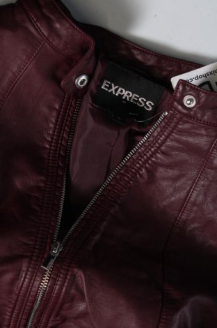 Дамско кожено яке Express, Размер L, Цвят Червен, Цена 33,75 лв.