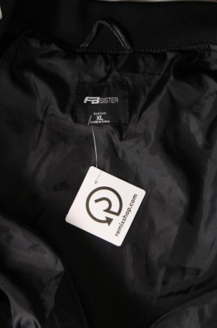Γυναικείο δερμάτινο μπουφάν Fb Sister, Μέγεθος XL, Χρώμα Μαύρο, Τιμή 19,70 €