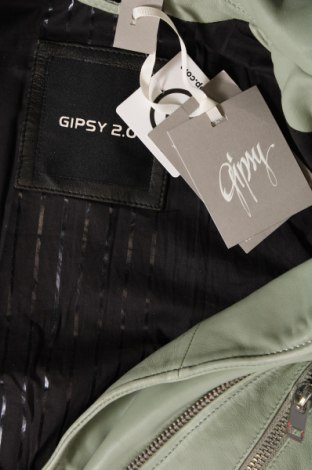 Γυναικείο δερμάτινο μπουφάν Gipsy, Μέγεθος L, Χρώμα Πράσινο, Τιμή 132,99 €