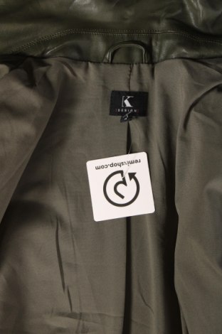 Γυναικείο δερμάτινο μπουφάν K design, Μέγεθος XL, Χρώμα Πράσινο, Τιμή 22,73 €