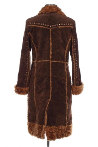 Дамско кожено яке Kenneth Cole, Размер M, Цвят Кафяв, Цена 107,25 лв.