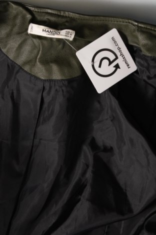 Damen Lederjacke Mango, Größe L, Farbe Grün, Preis 19,97 €