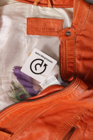 Γυναικείο δερμάτινο μπουφάν Milestone, Μέγεθος S, Χρώμα Πορτοκαλί, Τιμή 76,88 €