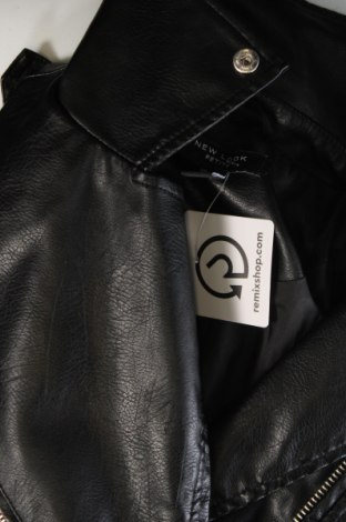 Damen Lederjacke New Look, Größe XS, Farbe Schwarz, Preis 35,00 €