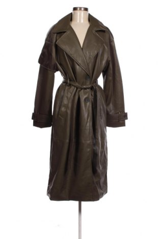 Damen Lederjacke Pull&Bear, Größe M, Farbe Grün, Preis 39,91 €