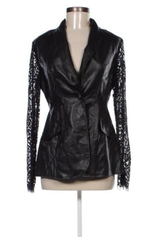 Dámska kožená bunda  SHEIN, Veľkosť M, Farba Čierna, Cena  27,78 €