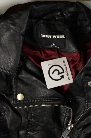 Γυναικείο δερμάτινο μπουφάν Tally Weijl, Μέγεθος M, Χρώμα Μαύρο, Τιμή 22,73 €