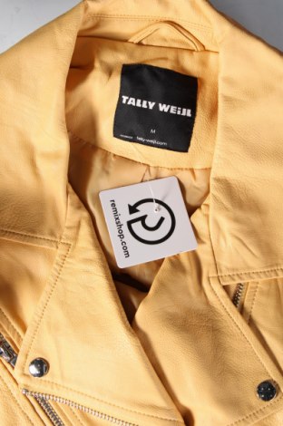Γυναικείο δερμάτινο μπουφάν Tally Weijl, Μέγεθος M, Χρώμα Κίτρινο, Τιμή 22,73 €