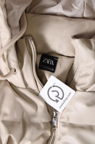 Dámska kožená bunda  Zara, Veľkosť XS, Farba Béžová, Cena  20,93 €