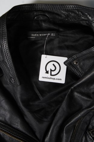 Γυναικείο δερμάτινο μπουφάν Zara, Μέγεθος S, Χρώμα Μαύρο, Τιμή 13,95 €