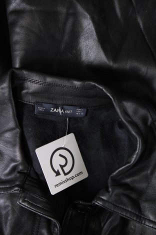 Geacă de piele pentru femei Zara Knitwear, Mărime L, Culoare Negru, Preț 94,41 Lei