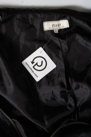 Γυναικείο δερμάτινο μπουφάν Zizzi, Μέγεθος 3XL, Χρώμα Μαύρο, Τιμή 42,06 €