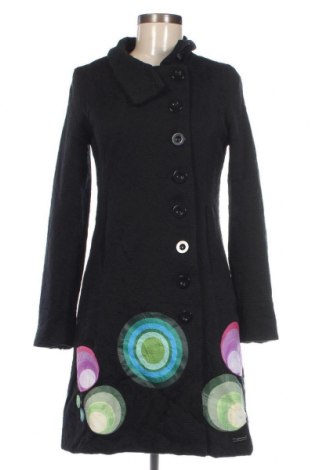 Γυναικείο παλτό Desigual, Μέγεθος M, Χρώμα Μαύρο, Τιμή 32,66 €