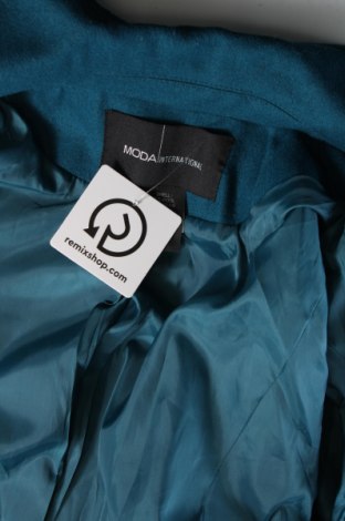 Дамско палто Moda International, Размер S, Цвят Син, Цена 69,55 лв.
