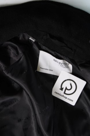 Γυναικείο παλτό Selected Femme, Μέγεθος S, Χρώμα Μαύρο, Τιμή 124,12 €