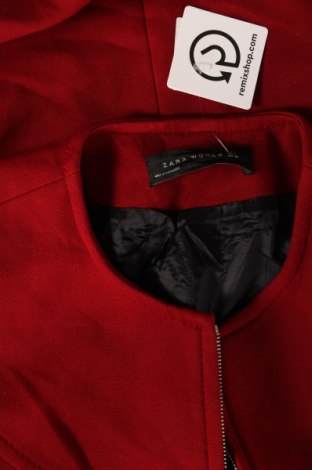 Дамско палто Zara, Размер L, Цвят Червен, Цена 44,20 лв.