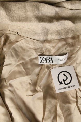 Дамско палто Zara, Размер L, Цвят Бежов, Цена 27,50 лв.