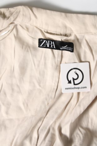 Дамско сако Zara, Размер XS, Цвят Бежов, Цена 26,40 лв.