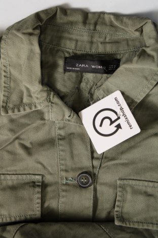 Дамско яке Zara, Размер S, Цвят Зелен, Цена 22,55 лв.