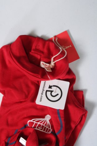 Детска блуза Du Pareil Au Meme, Размер 3-6m/ 62-68 см, Цвят Червен, Цена 6,84 лв.
