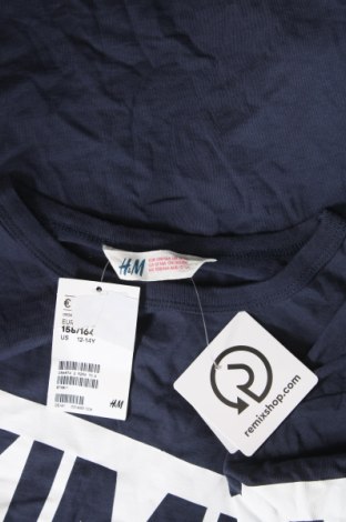 Детска блуза H&M, Размер 12-13y/ 158-164 см, Цвят Син, Цена 8,10 лв.