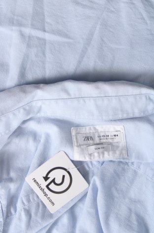 Детска риза Zara, Размер 13-14y/ 164-168 см, Цвят Син, Цена 8,40 лв.
