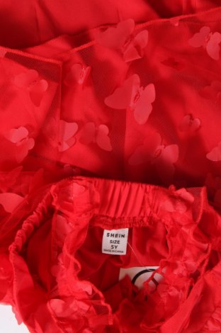 Детска рокля SHEIN, Размер 4-5y/ 110-116 см, Цвят Червен, Цена 28,99 лв.