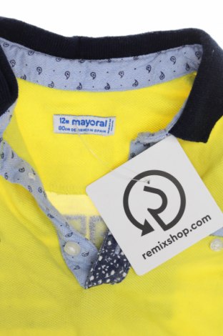 Детска тениска Mayoral, Размер 12-18m/ 80-86 см, Цвят Жълт, Цена 15,64 лв.