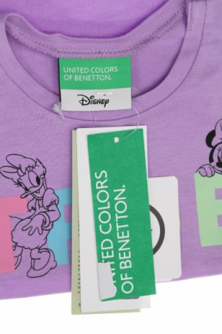 Dziecięcy T-shirt United Colors Of Benetton, Rozmiar 18-24m/ 86-98 cm, Kolor Fioletowy, Cena 39,58 zł