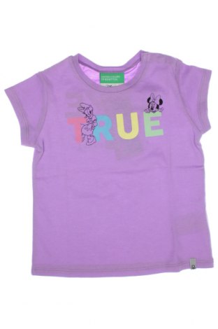 Kinder T-Shirt United Colors Of Benetton, Größe 18-24m/ 86-98 cm, Farbe Lila, Preis 8,51 €