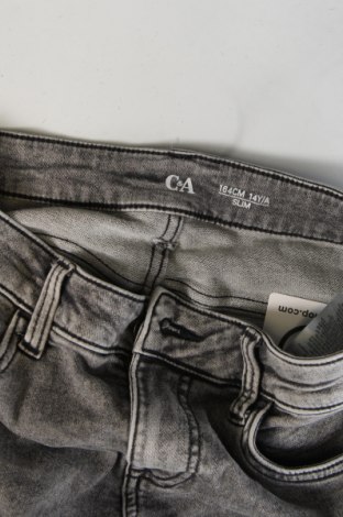 Dziecięce jeansy C&A, Rozmiar 12-13y/ 158-164 cm, Kolor Szary, Cena 40,94 zł