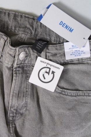 Dziecięce jeansy H&M, Rozmiar 13-14y/ 164-168 cm, Kolor Szary, Cena 57,10 zł