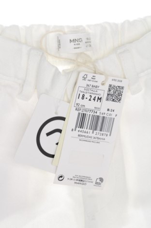 Παιδικό κοντό παντελόνι Mango, Μέγεθος 18-24m/ 86-98 εκ., Χρώμα Λευκό, Τιμή 4,41 €