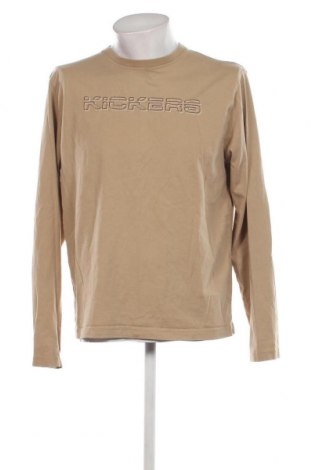 Ανδρική μπλούζα Kickers, Μέγεθος XL, Χρώμα  Μπέζ, Τιμή 13,80 €