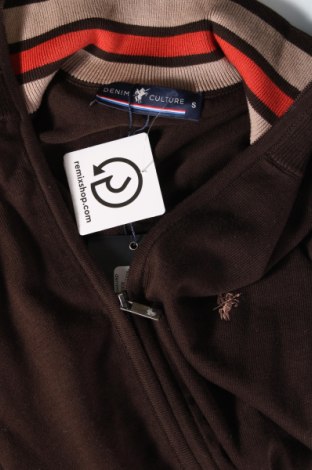 Jachetă tricotată de bărbați Denim Culture, Mărime S, Culoare Maro, Preț 159,87 Lei