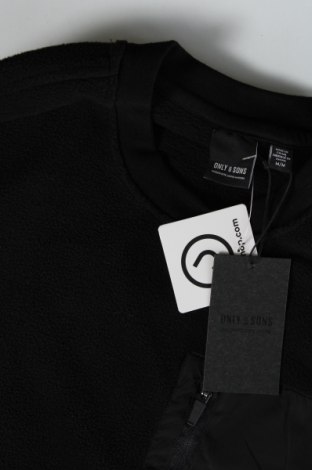 Мъжка поларена блуза Only & Sons, Размер M, Цвят Черен, Цена 14,40 лв.